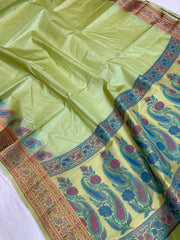 Pure Tussar Silk Handloom Banarasi Saree - The Handlooms