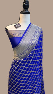 Khaddi Georgette Handloom Banarasi Saree - The Handlooms