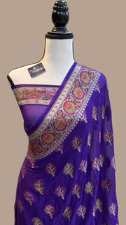 Pure Chiffon Khaddi Banarasi Saree - The Handlooms