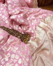 Khaddi Georgette Handloom Banarasi Saree - The Handlooms