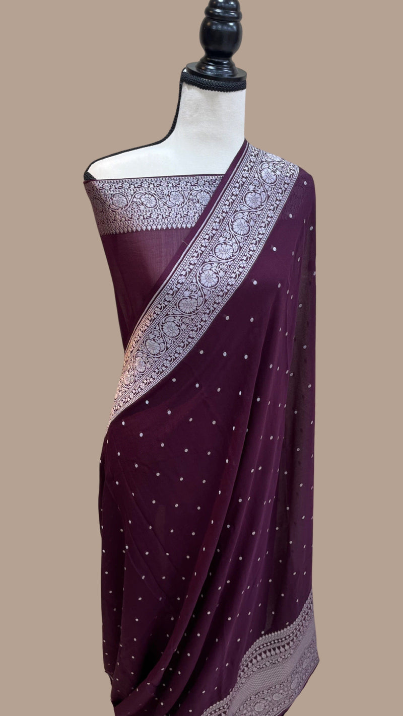Khaddi Georgette Banarasi Saree - The Handlooms