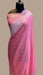 Pure Georgette Banarasi Handloom Saree - pink - The Handlooms