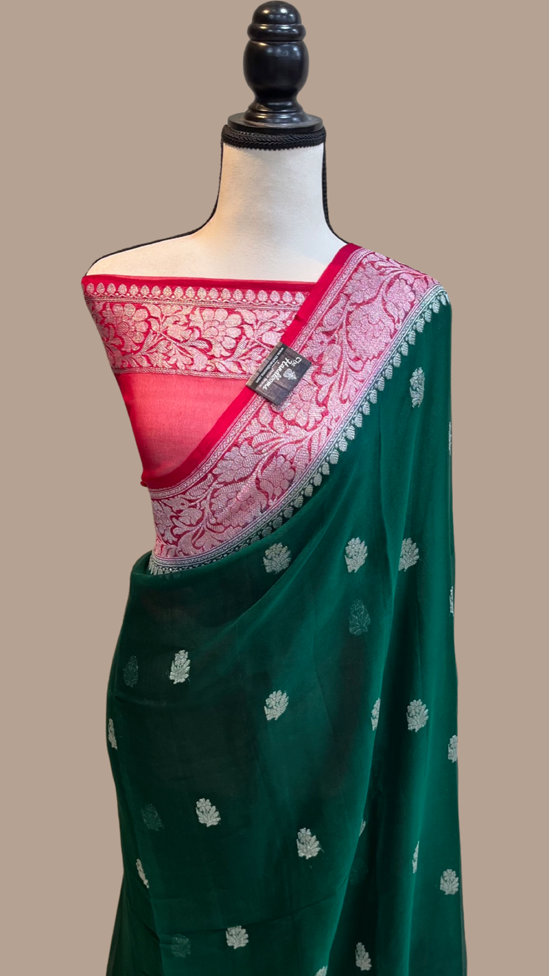 Pure Georgette Banarasi Saree - The Handlooms