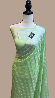 Pure Chiffon Khaddi Banarasi Saree - The Handlooms