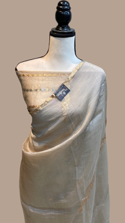 Pure Kora Handloom Banarasi Saree - The Handlooms