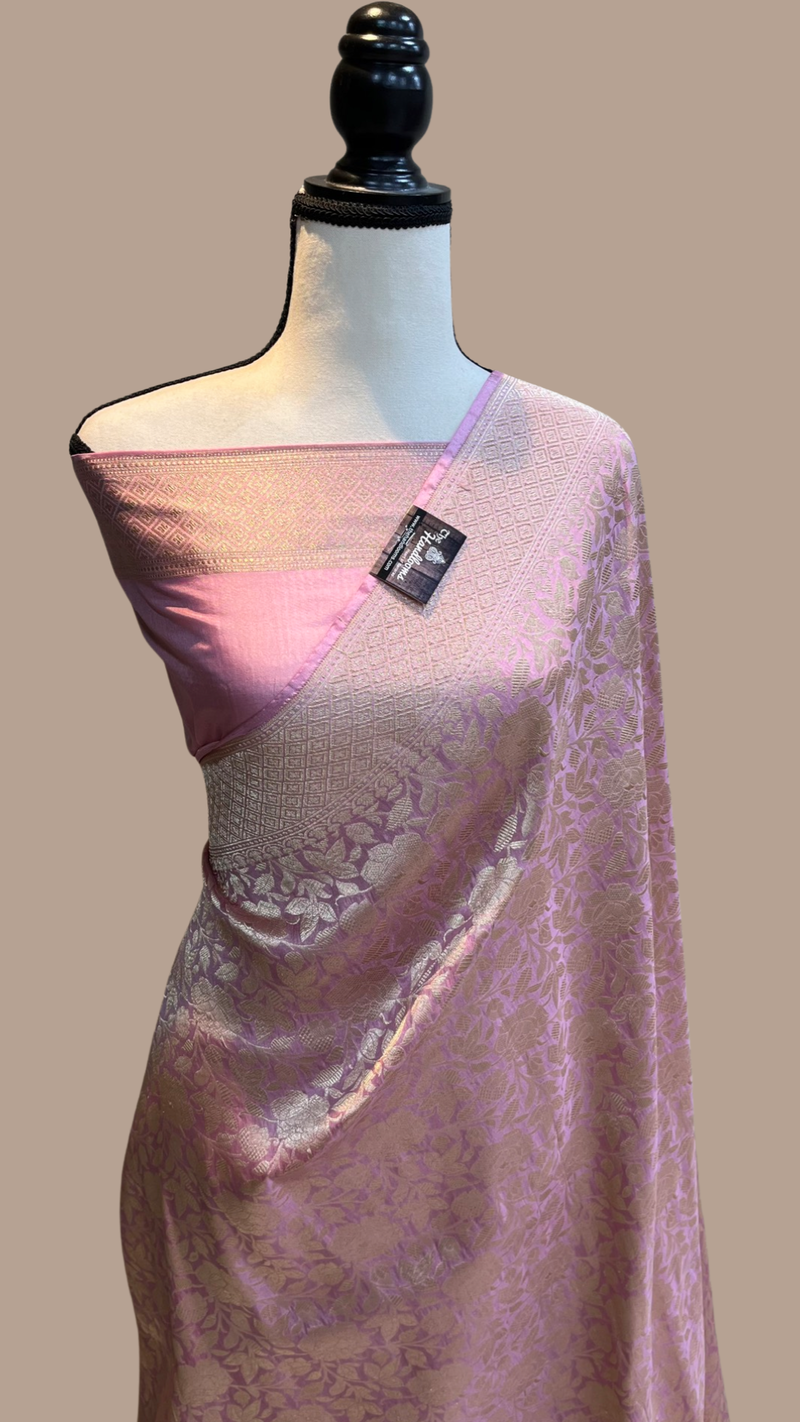 Pure Katan Silk Banarasi Handloom Saree - Tanchui Brocade - The Handlooms