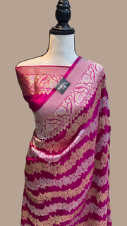 Pure Katan Silk Banarasi Handloom Saree - All over Sona Roopa work - The Handlooms