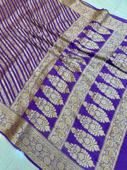Pure Chiffon Khaddi Banarasi Saree - The Handlooms