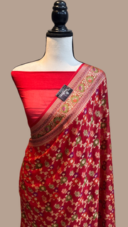 Pure Chiffon Khaddi Banarasi Saree - The Handlooms