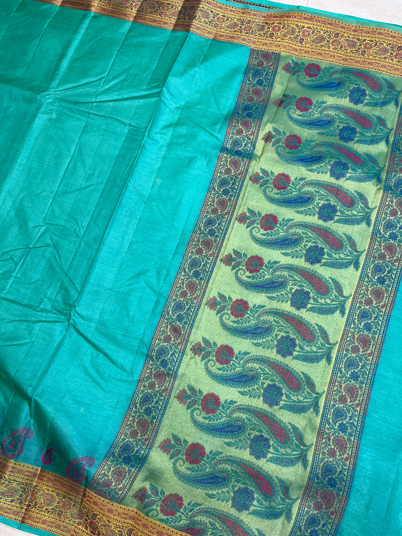 Pure Tussar Silk Handloom Banarasi Saree - The Handlooms