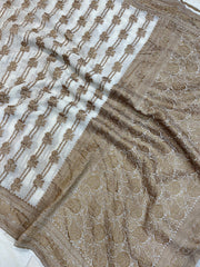 Khaddi Georgette Banarasi Saree -  Antique zari - The Handlooms