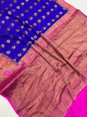 Pure Chiffon Khaddi Banarasi Saree - The Handlooms