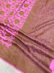 Khaddi Georgette Banarasi Saree -  Antique zari - The Handlooms