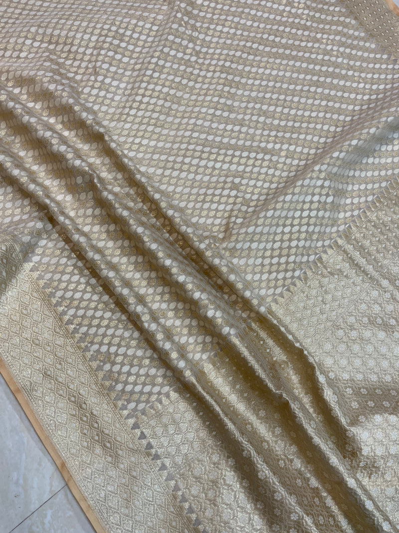 Pure Cotton Banarasi Brocade Handloom Saree - The Handlooms