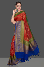 Khaddi Georgette Banarasi Saree -  Antique zari - The Handlooms