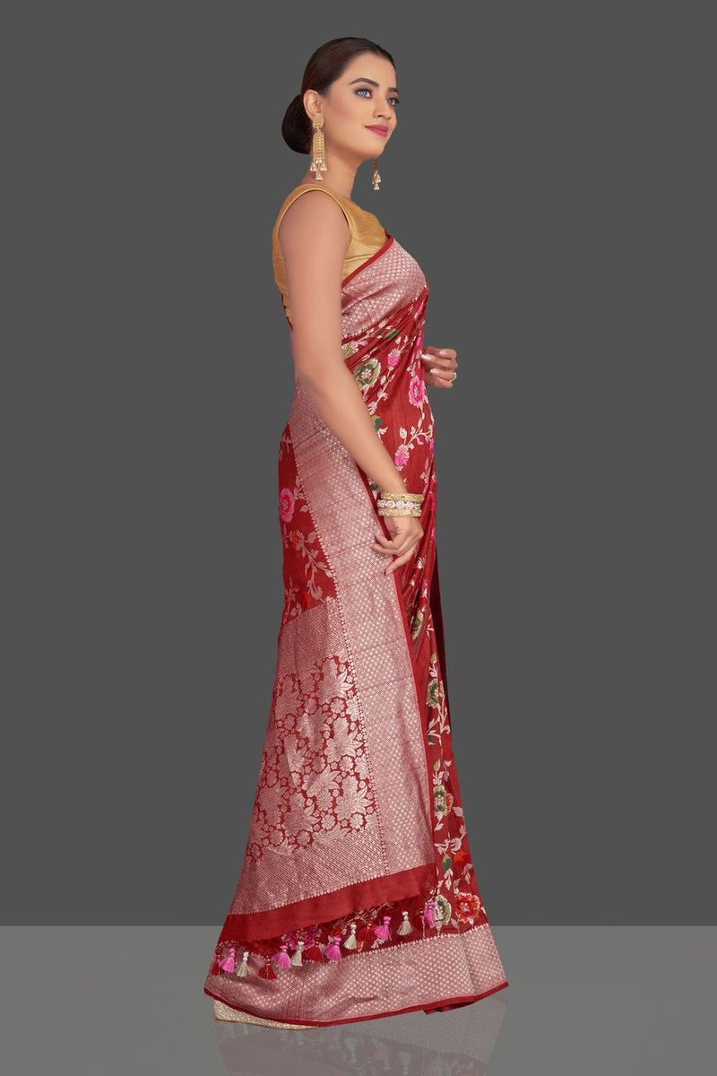 Tussar Georgette Handloom Banarasi Saree - Tilfi - The Handlooms