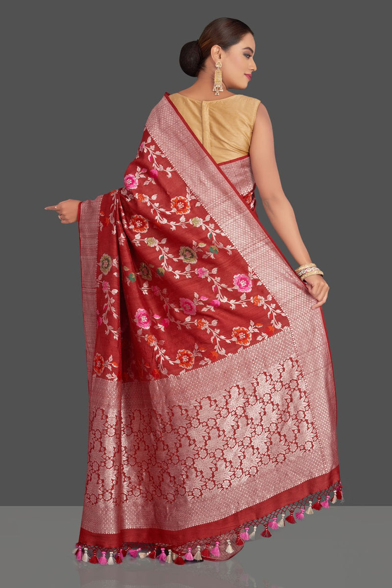 Tussar Georgette Handloom Banarasi Saree - Tilfi - The Handlooms