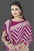 Purple Pure Chiffon Khaddi Banarasi Saree - The Handlooms