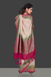 Khaddi Georgette Banarasi Saree -  Antique zari - The Handlooms