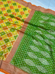 Khaddi Georgette Handloom Banarasi Saree - The Handlooms