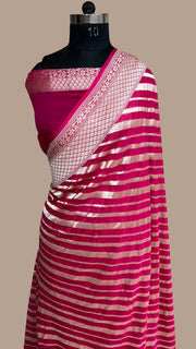 Khaddi Georgette Handloom Banarasi Saree - The Handlooms