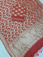 Khaddi Georgette Banarasi Dress material - The Handlooms