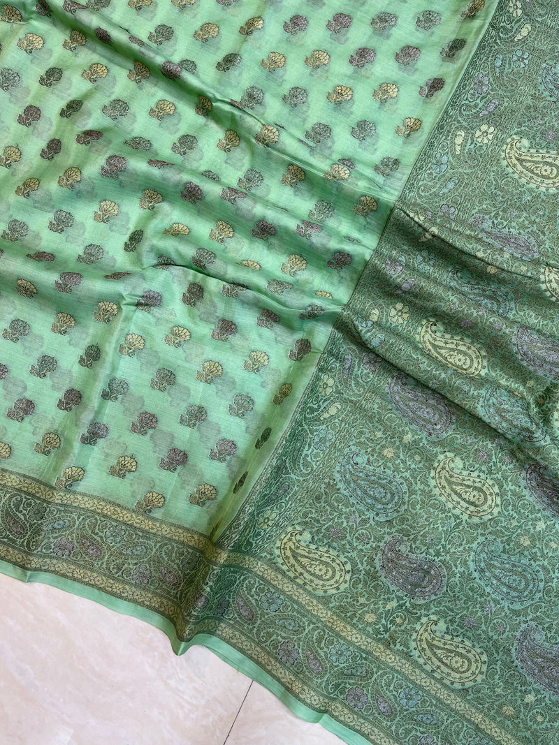 Pure Butter Crepe Banarasi Saree - The Handlooms