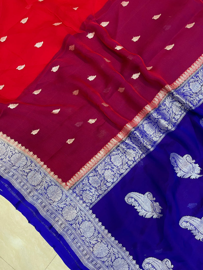 Pure Georgette Banarasi Saree - The Handlooms