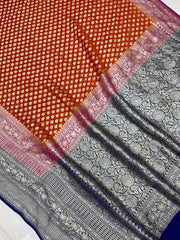 Khaddi Georgette Handloom Banarasi Saree - The Handlooms