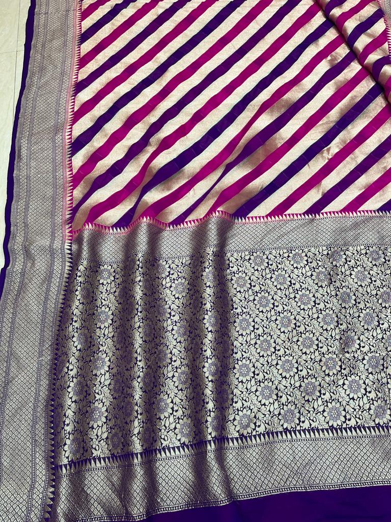 Khaddi Georgette Handloom Banarasi Saree - The Handlooms