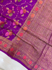 Pure Chiffon Khaddi Banarasi Saree - The Handlooms