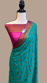 Pure Chiffon Khaddi Banarasi Saree - The Handlooms