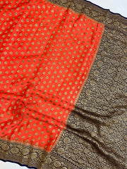 Khaddi Georgette Banarasi Saree -  Antique zari - The Handlooms