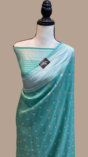 Pure Tussar Georgette Handloom Banarasi Saree - Tilfi - The Handlooms