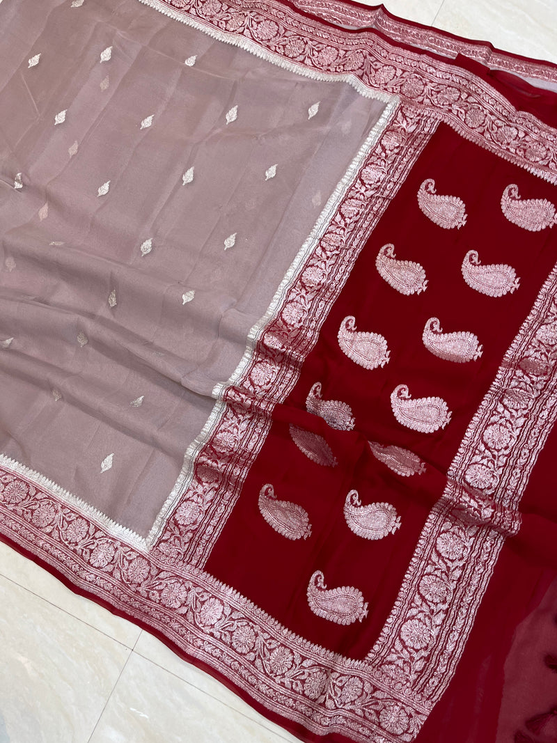 Pure Georgette Banarasi Saree - The Handlooms