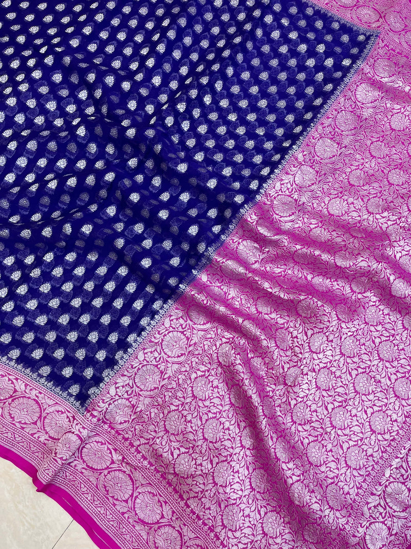 Khaddi Georgette Banarasi Saree - The Handlooms