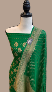 Khaddi Georgette Handlooms Banarasi Dress material - The Handlooms