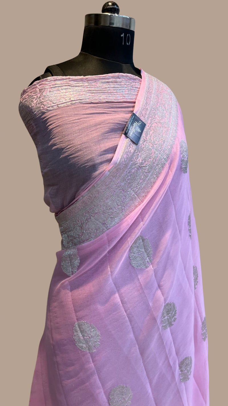 Pure Georgette Banarasi Handloom Saree - The Handlooms