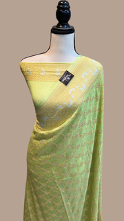 Khaddi Georgette Banarasi Saree - Sona Roopa - The Handlooms