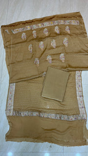 Khaddi Georgette Banarasi Dress material - The Handlooms