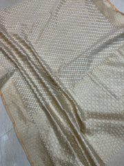 Pure Cotton Banarasi Brocade Handloom Saree - The Handlooms
