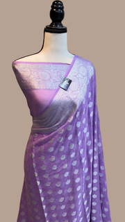 Pure Chiffon Khaddi Banarasi Saree - The Handlooms