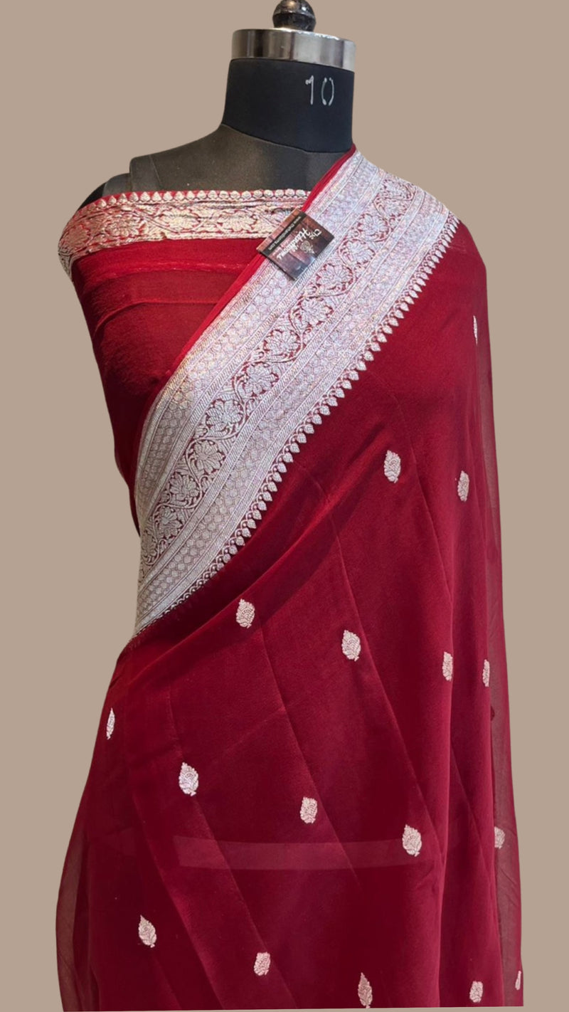 Pure Georgette Banarasi Saree - The Handlooms