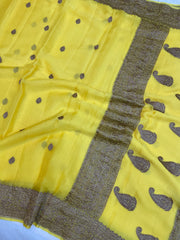 Pure Georgette Banarasi Saree - Antique Zari - The Handlooms