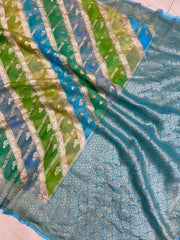 Khaddi Georgette Handloom Banarasi Saree - The Handlooms