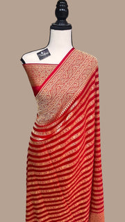 Khaddi Georgette Banarasi Saree -  Gold zari - The Handlooms