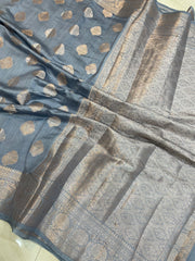 Pure Dupion Silk Banarasi Saree - The Handlooms
