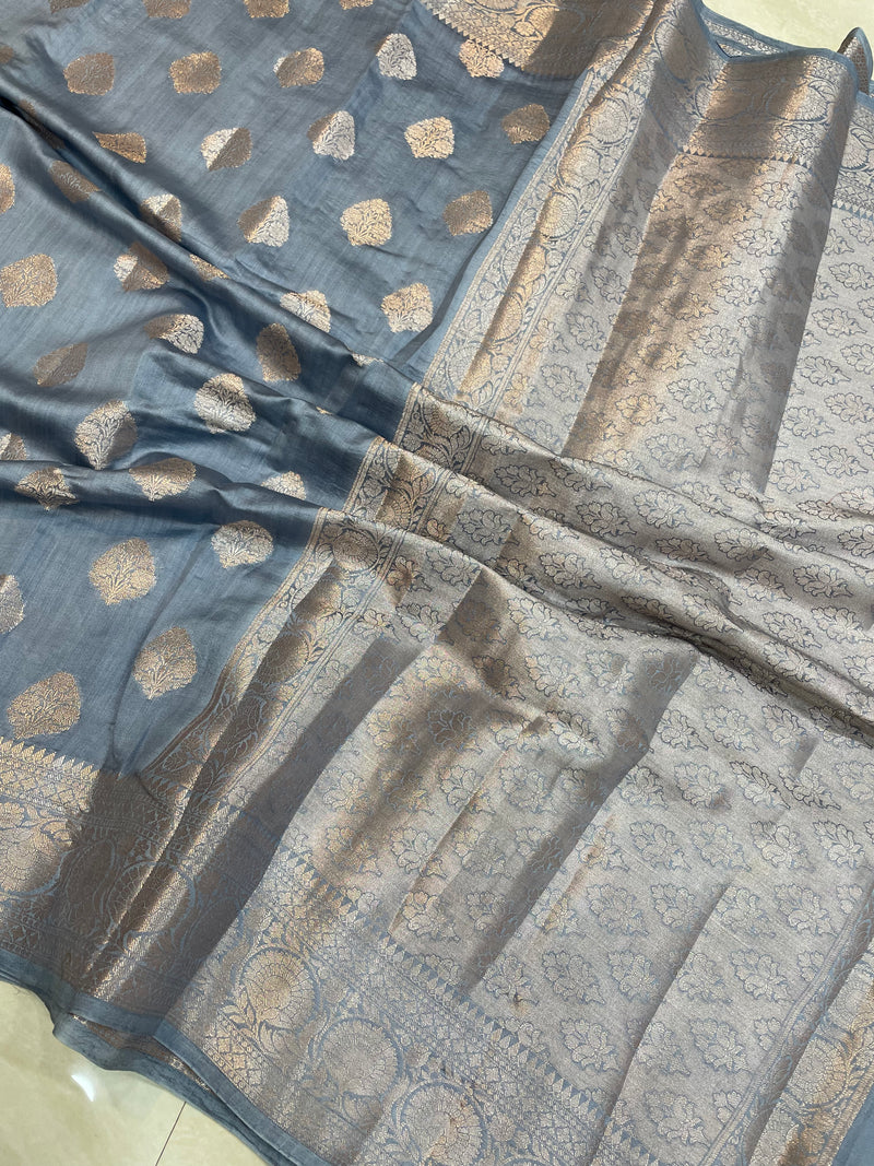 Pure Dupion Silk Banarasi Saree - The Handlooms