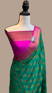 Pure Chiffon Khaddi Banarasi Saree - The Handlooms