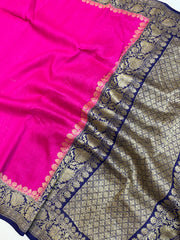 Tussar Georgette Handloom Banarasi Saree - The Handlooms